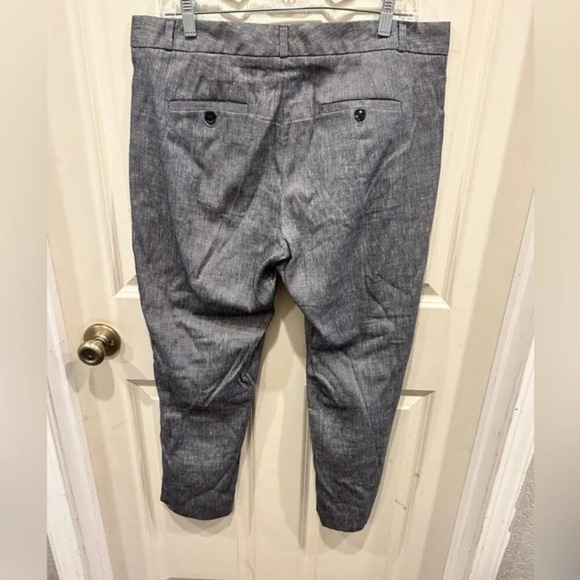 Banana Republic Size 12 Blue Career Business Linen Blend Avery Pants - Picture 4 of 7